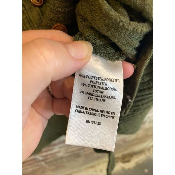 Cleo & Wolf Green Button-down Flowy Ribbed Tanktop Ladies Size XL - Picture 2 of 7